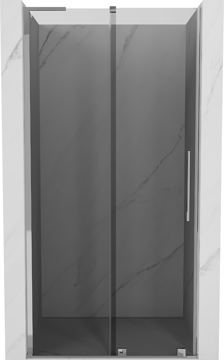 Mexen Velar L drzwi prysznicowe rozsuwane 100 cm, grafit, chrom - 871-100-003-41-01