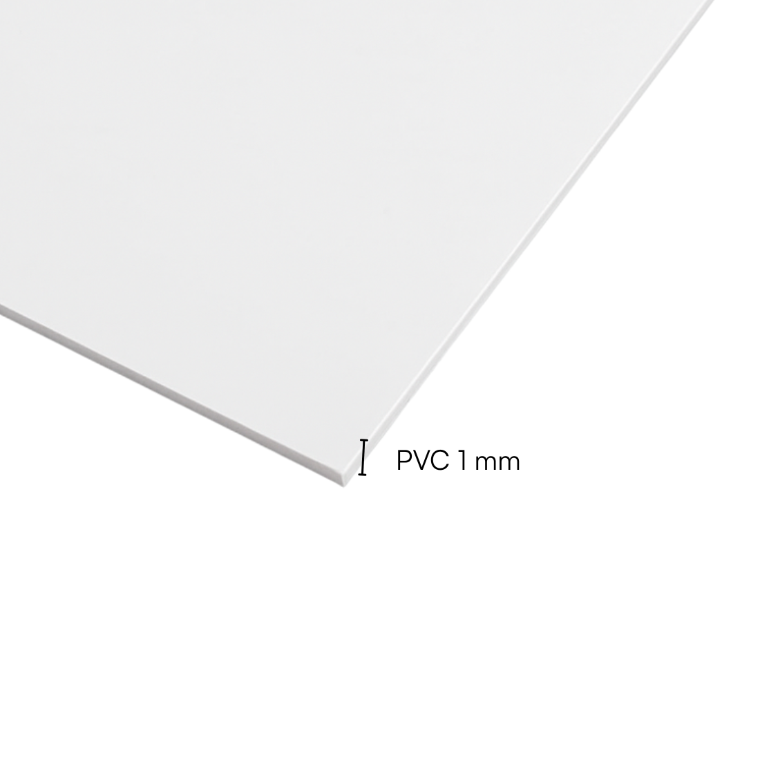 Plaque en PVC blanc - 200 x 200 mm (20 x 20cm) - Épaisseur 1mm - 6