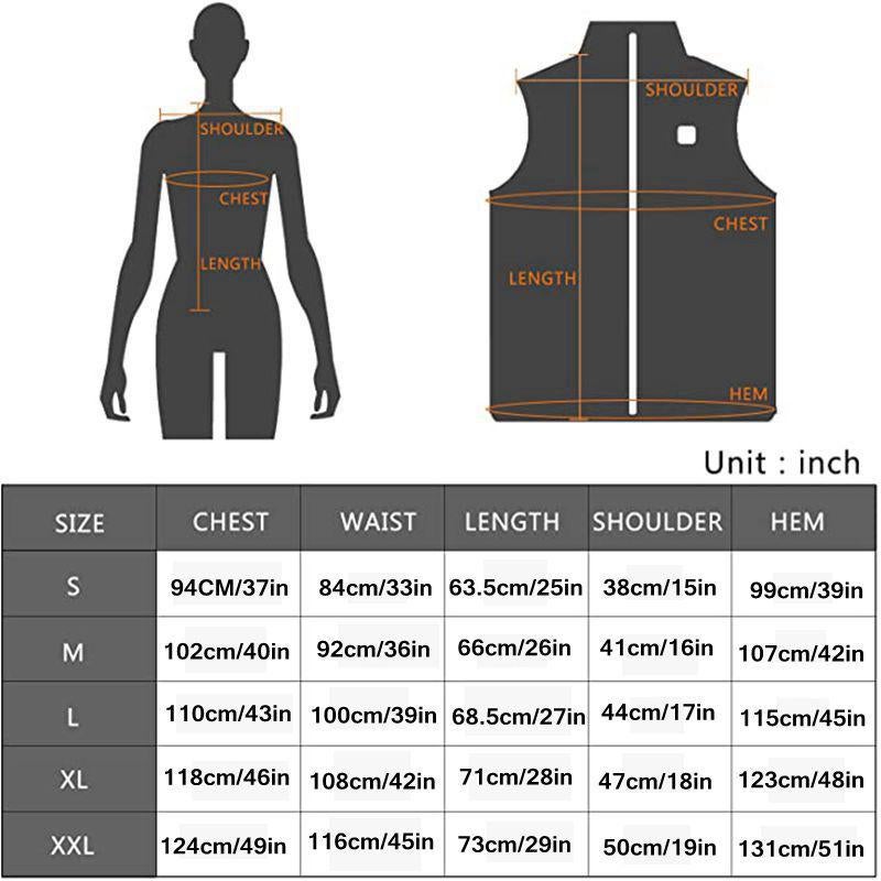 Gilet chauffant femme 4 zones chauffantes, veste chauffante cou - 5