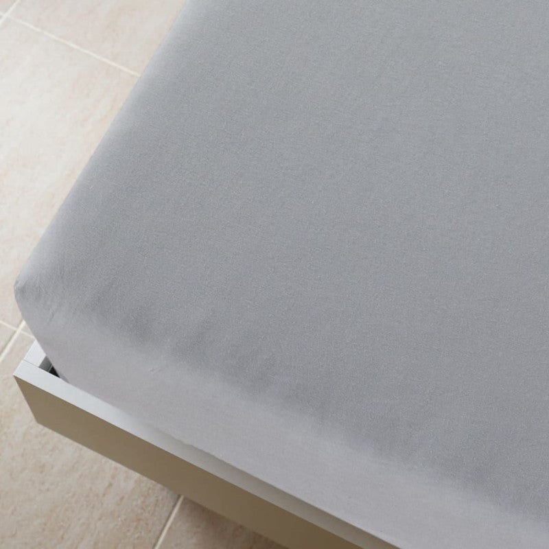 Lenzuolo con Angoli Jersey Grigio 180x200 cm Cotone vidaXL - 3