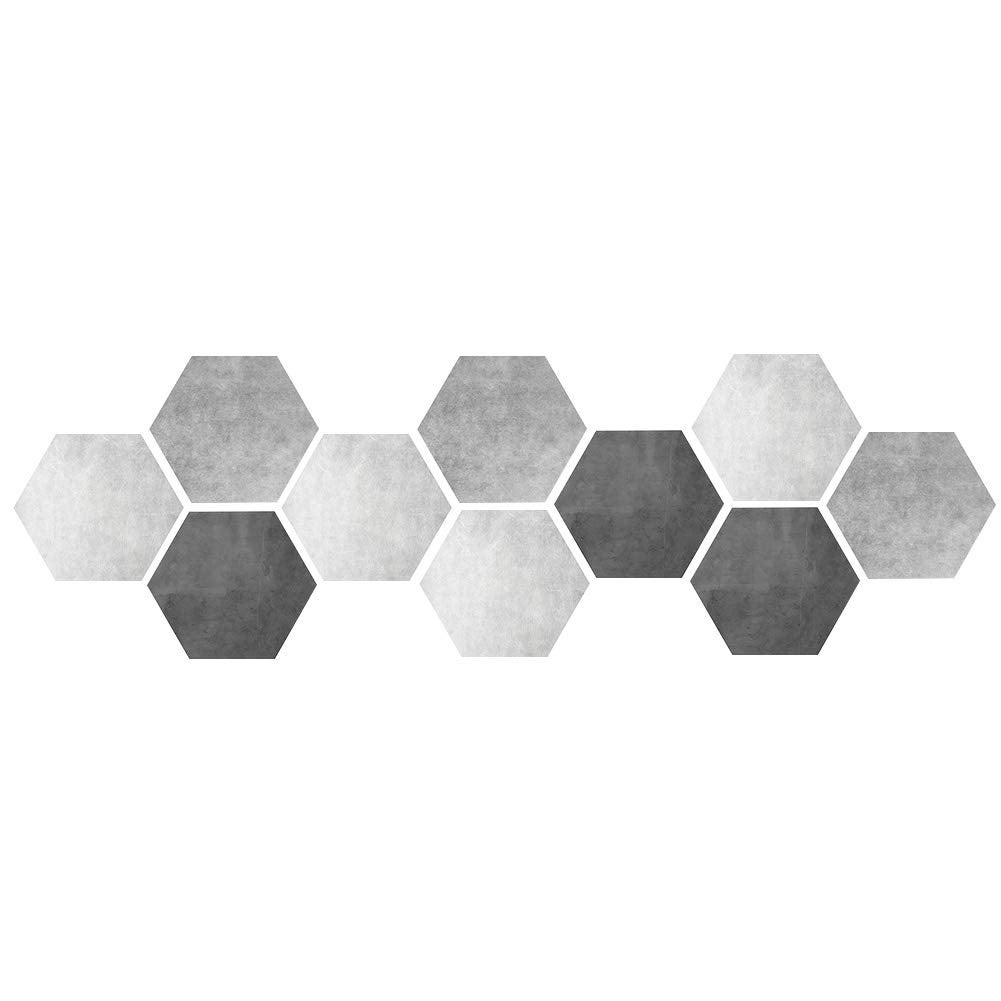 Pegatinas hexagonales para azulejos de piso, 10 unidades, pegatinas autoadhesivas impermeables de pvc para pared de azulejos, para decoración de cocin