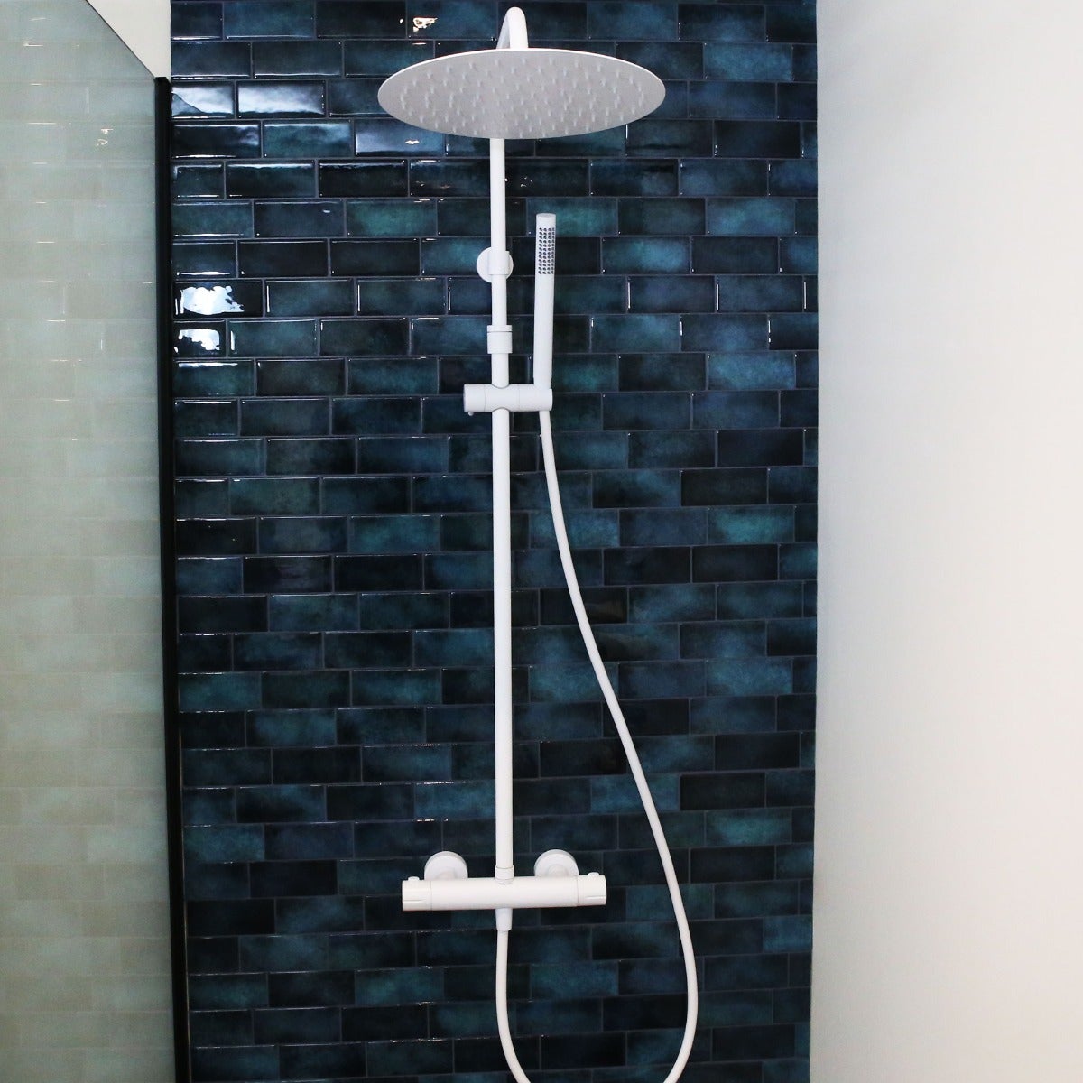 Luisa II colonne de douche thermostatique blanche - 6