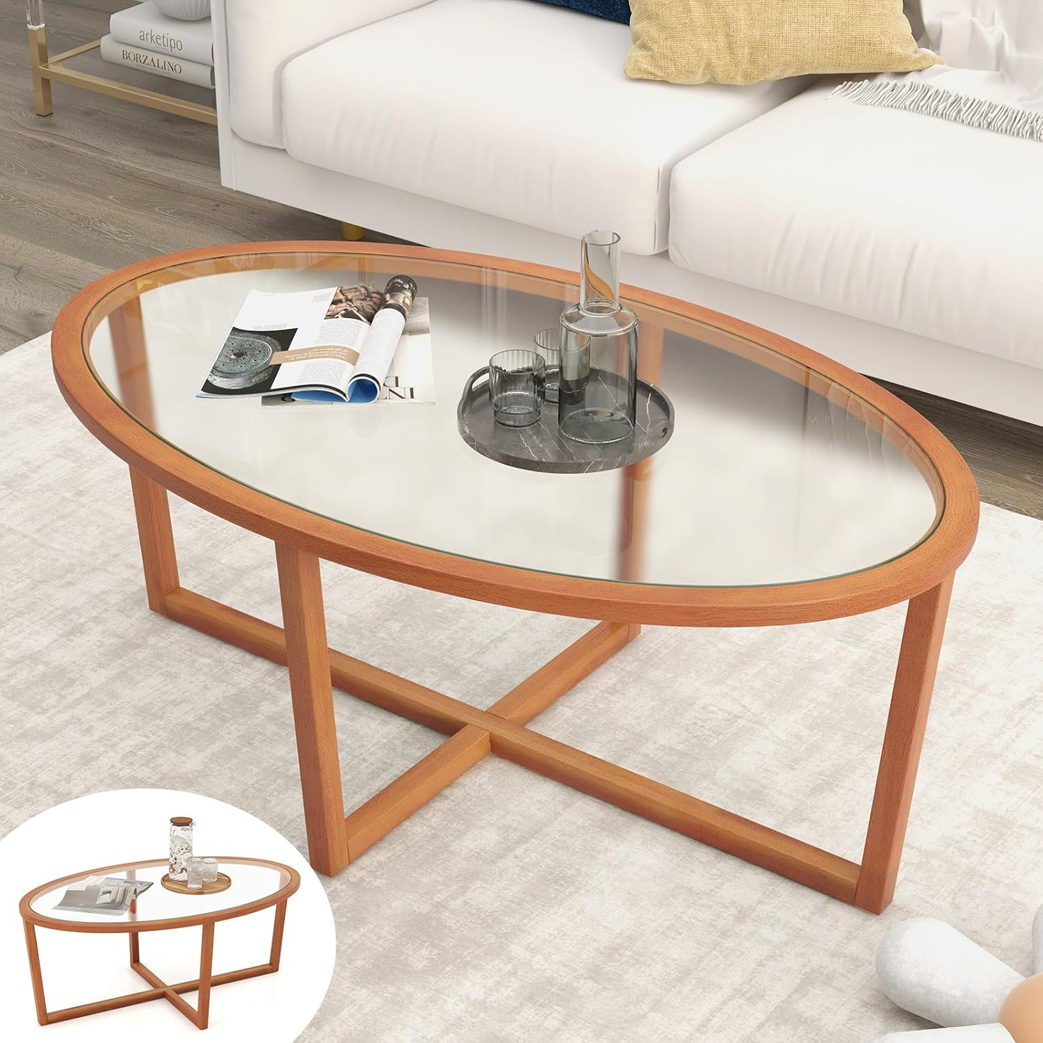 Table Basse Double Plateau Relevable Noir Et Bois Foncé Effet Vieilli Et Noir