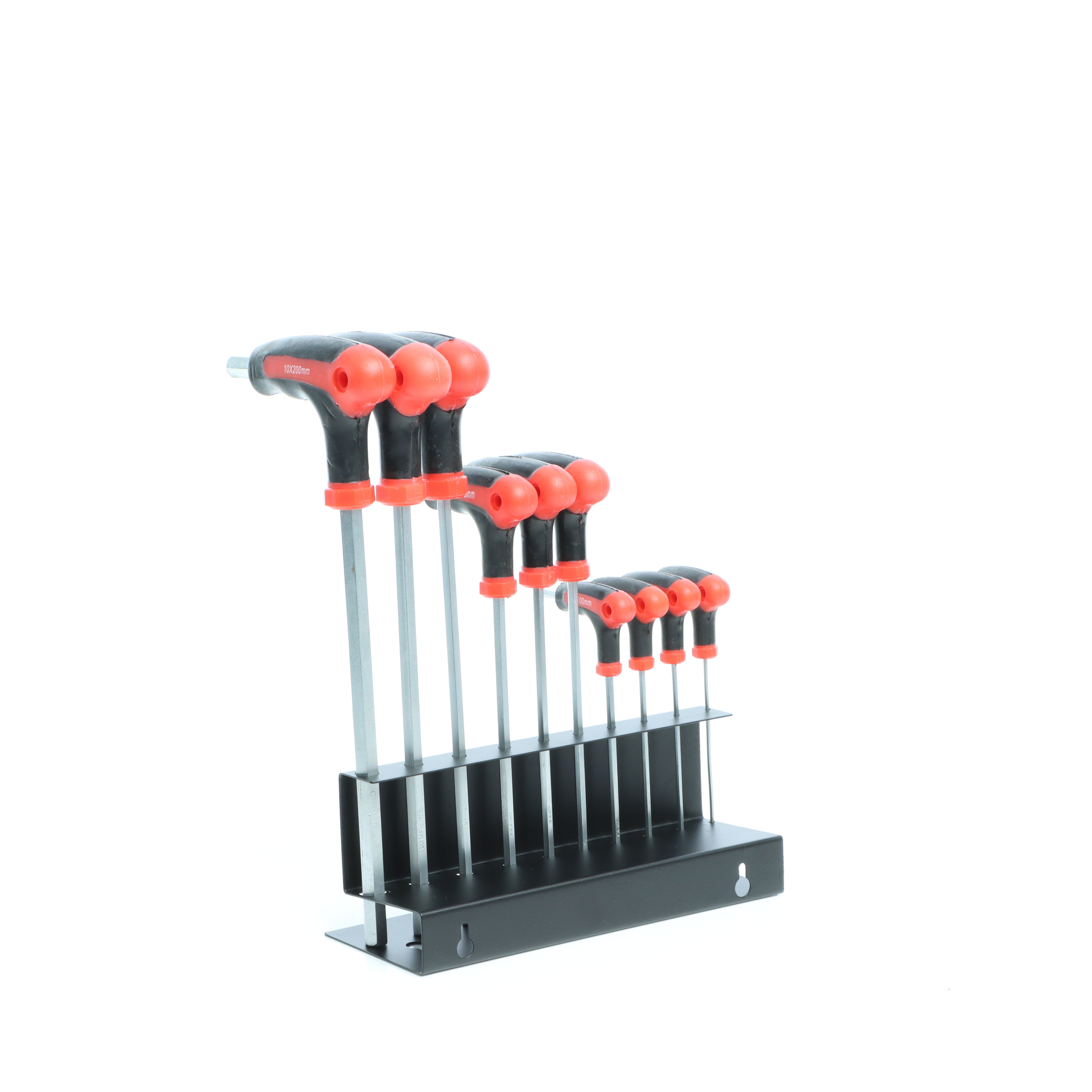 Jeu de Clés hexagonales Mâle avec Support Clé Allen à Six pans Poignées en forme de T Kit 11 pièces - 6