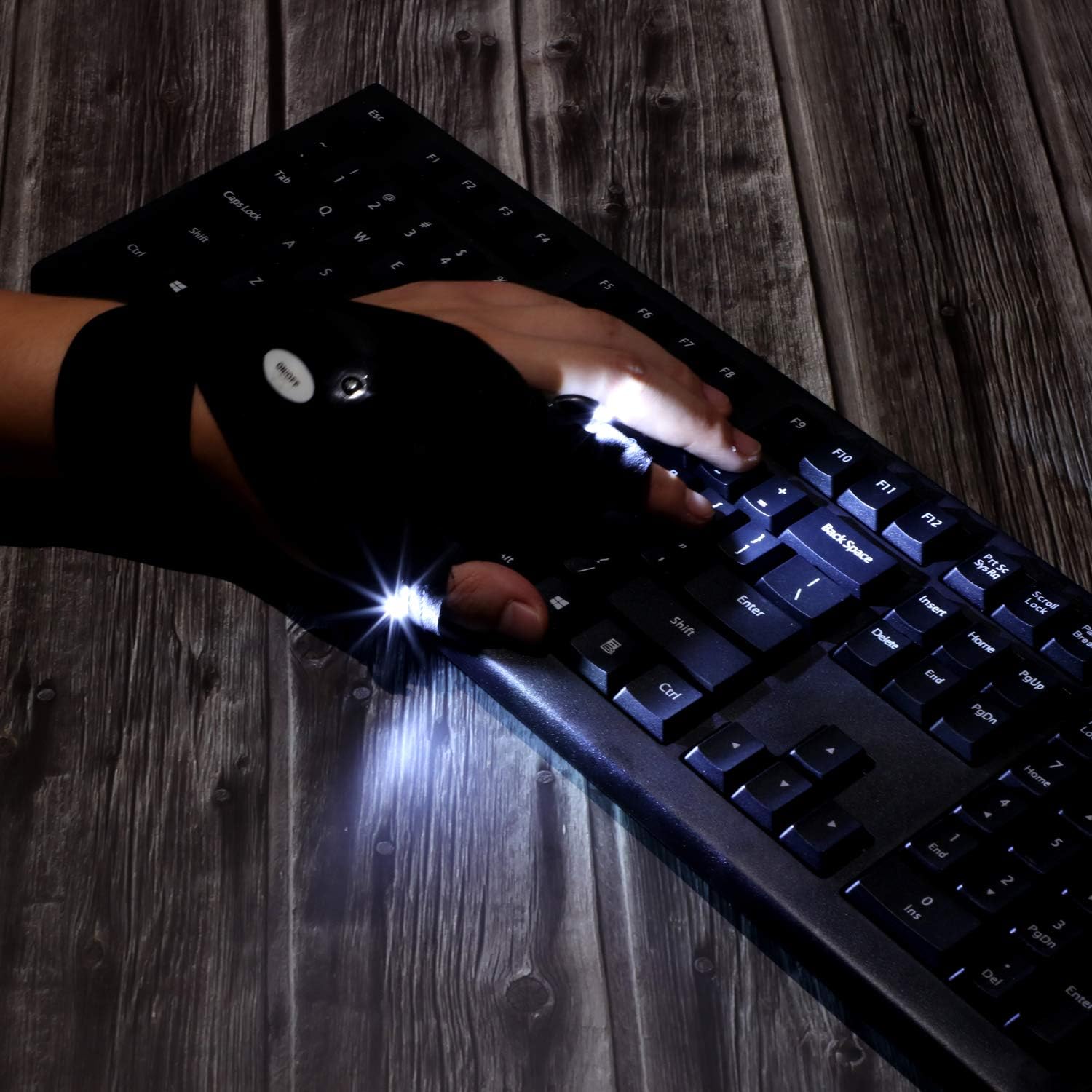 Paire de 2 Gants de Lampe de Poche à LED Gants de Pêche en Plein Air et Tournevis pour Réparer et Travailler dans les Endroits Sombres, Cadeaux - 4