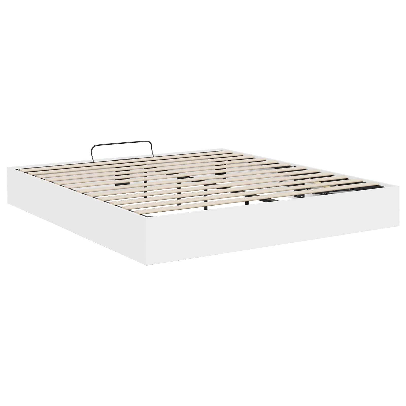 Cadre de lit ottoman en panneau de bois blanc, pour la chambre, 180 × 200 cm - 7