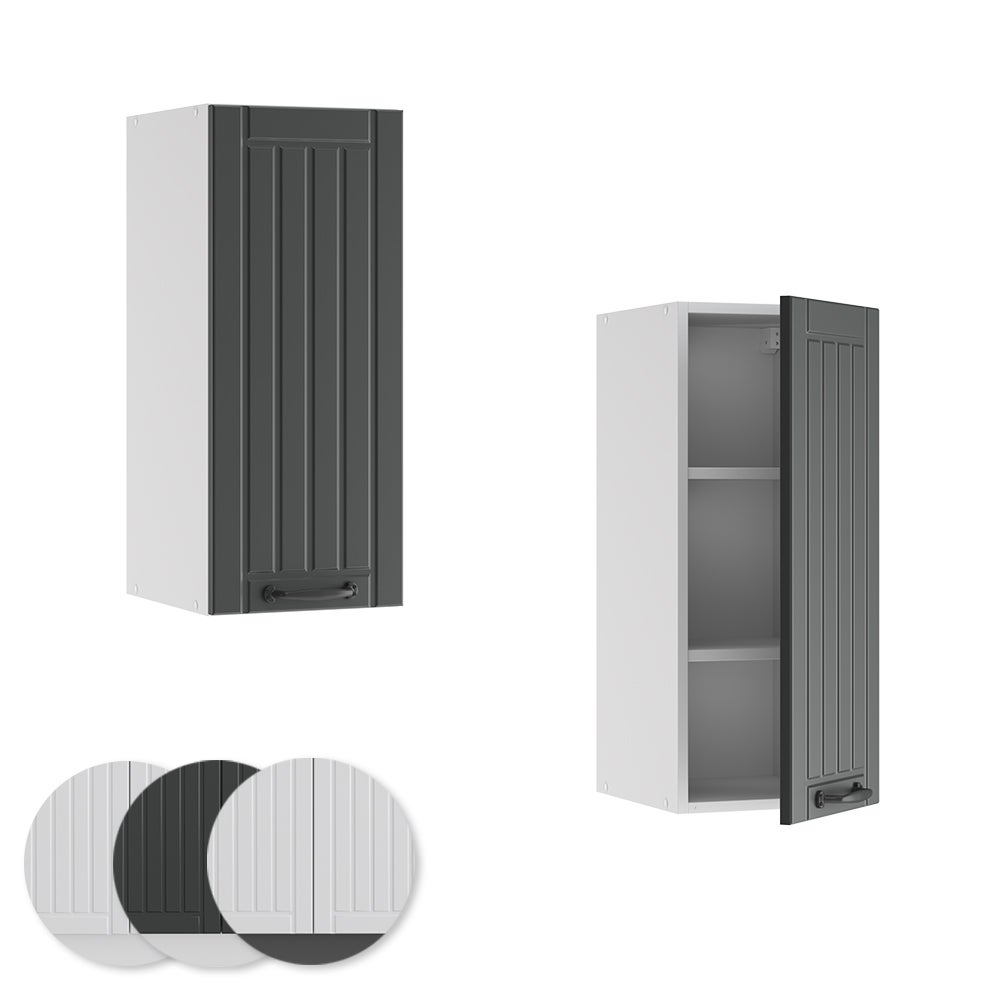 Vicco Elément haut de cuisine Fame-Line, Anthracite campagne, 30cm - 5