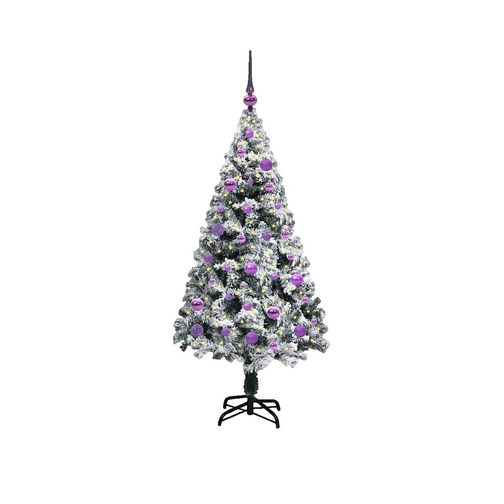 Choinka sztuczna vidaxl Nowoczesna 150 cm Zielona z lampkami LED