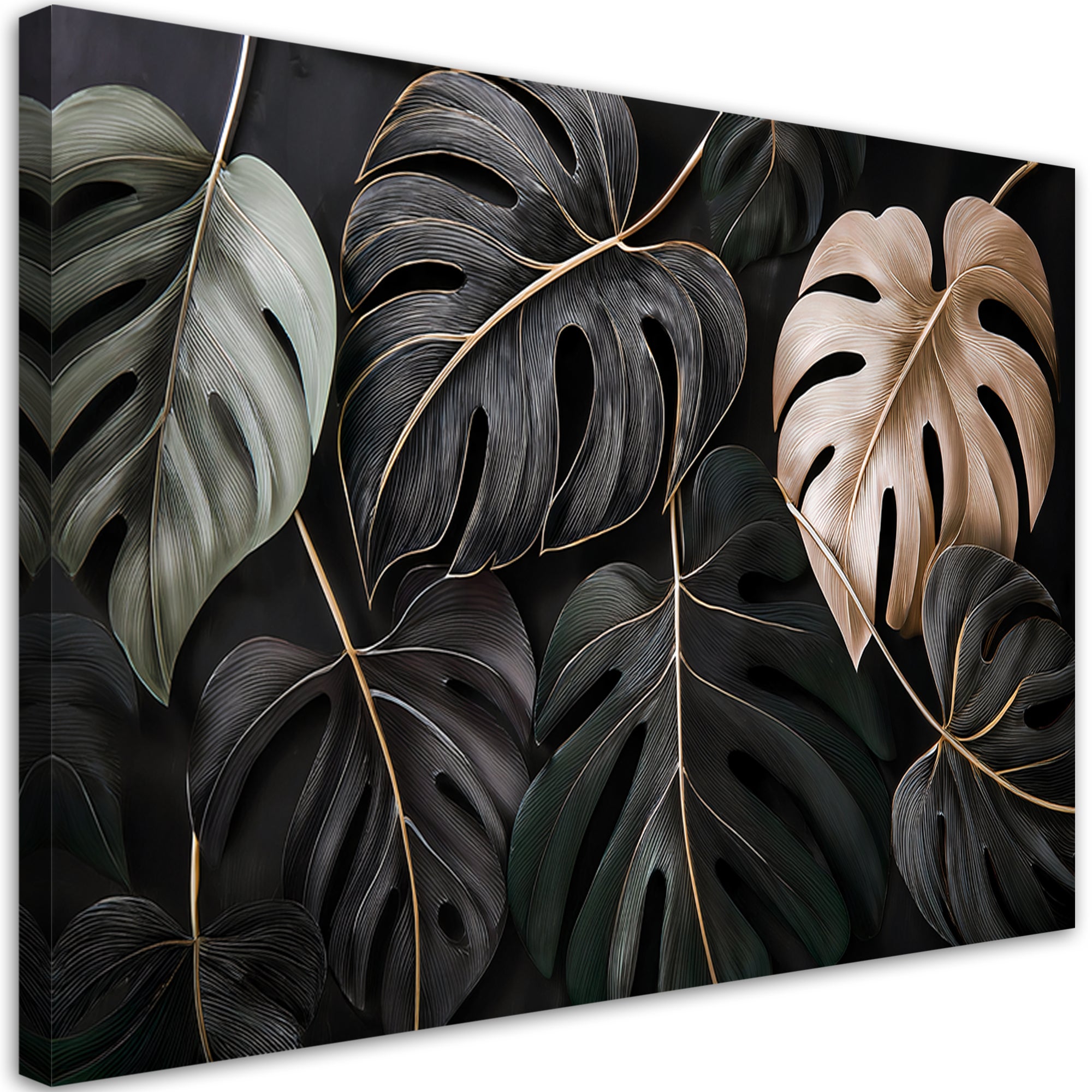 Obraz na płótnie, Monstera Liście RoślinyTropikalne 120x80