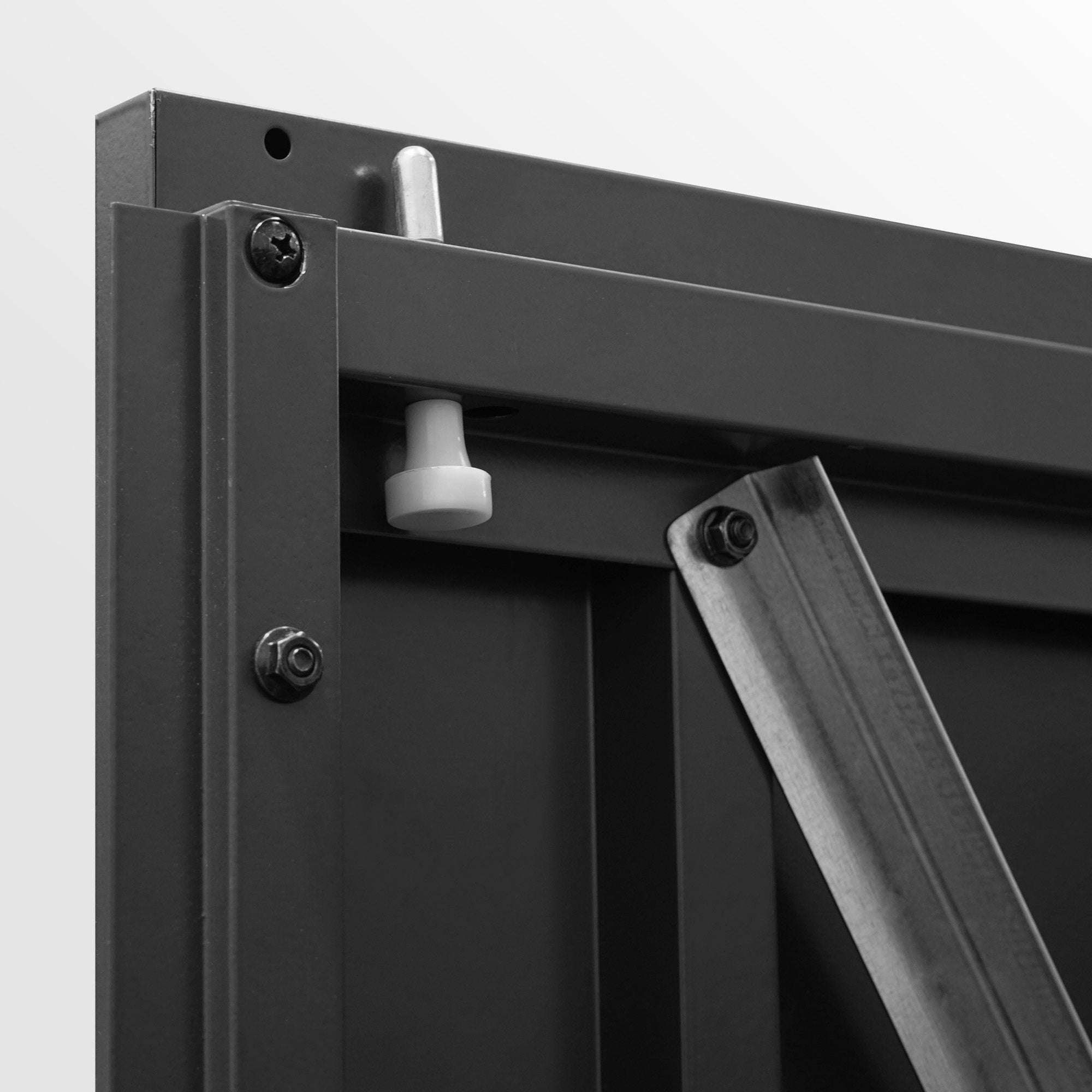 Abri de jardin métal Pioneer Y70 - Structure autoportante - Portes renforcées - Serrure avec clé incluse - Piliers en V - Cabane extérieur 5,66m2 - 7