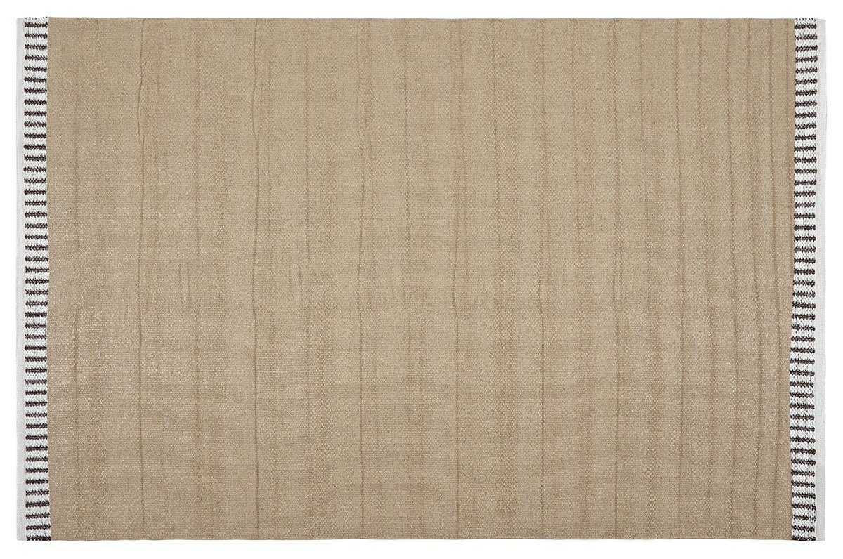 Dywan PVC Lisa Beżowy 160x230 cm – Ręcznie Robiony, Do Wnętrz i na Zewnątrz, Zmywalny i Wodoodporny