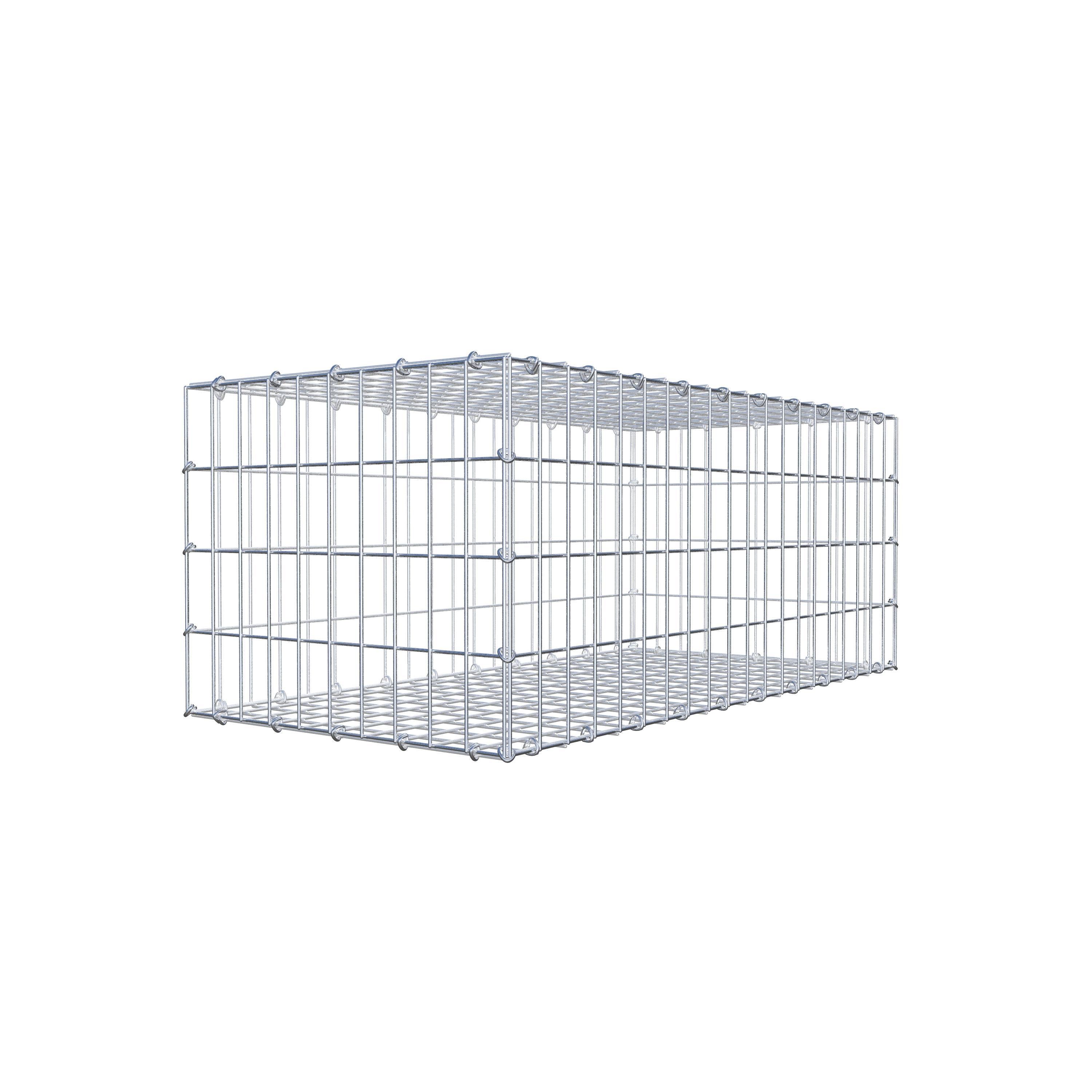 Gavión de acero galvanizado 100x40x50cm (LxAxP), malla 5 x 10cm, Anillo en C, jaula metálica para muro o jardín - 6