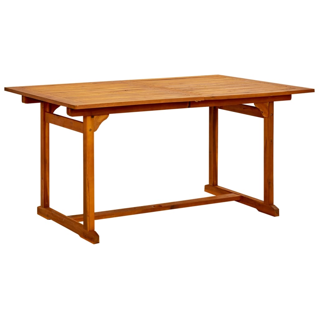 Table à d?ner de jardin (150-200)x100x75cm Bois d'acacia massif - 4