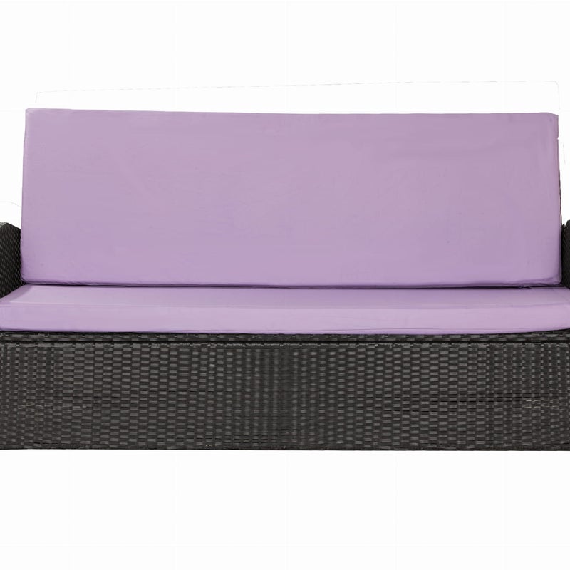 Poduszka ogrodowa na sofę rattanową 130x50x50cm poduszka na meble rattanowe fioletowa, poduszka na balkon taras, poduszki na meble ogrodowe