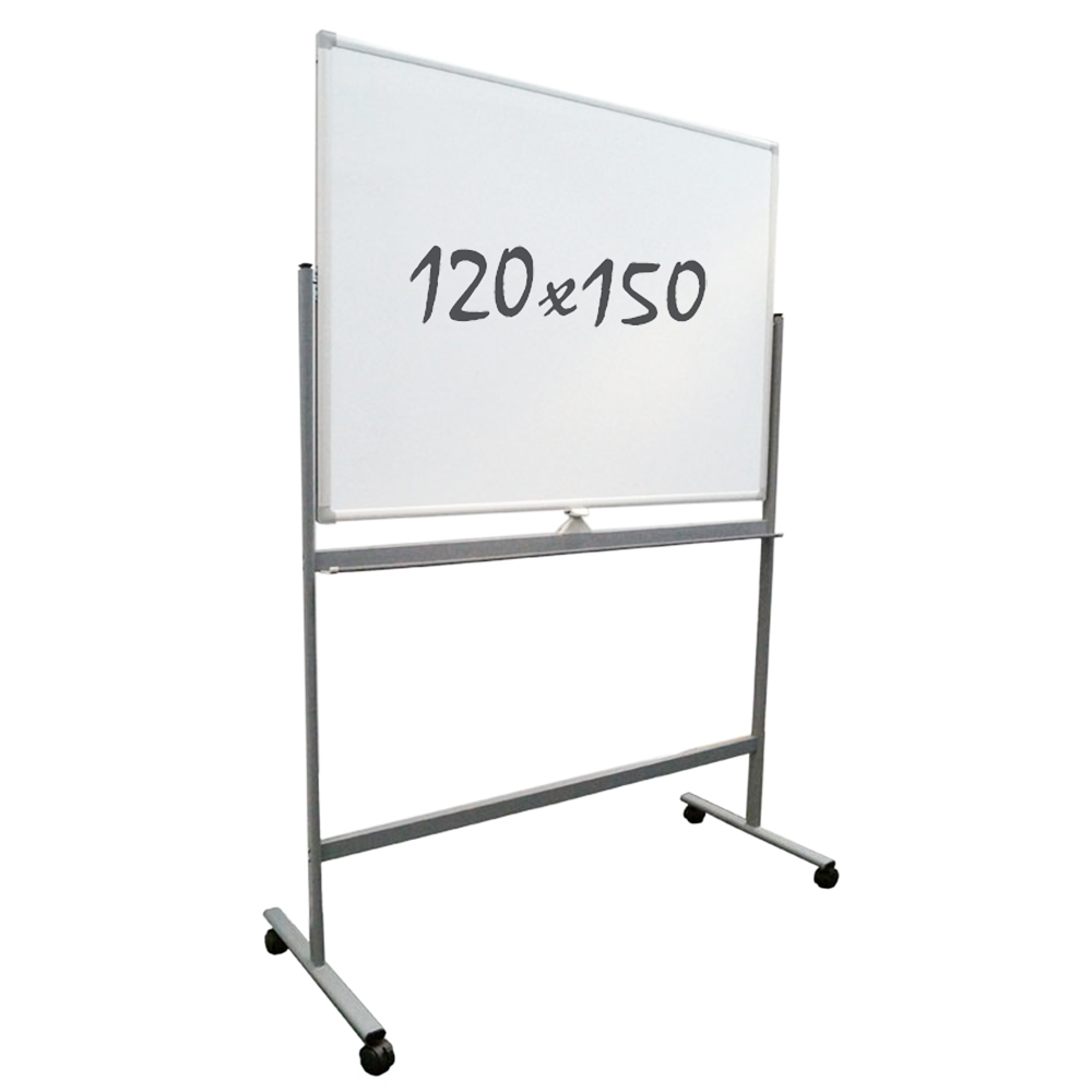 Tableau blanc Mobile - Double-face - Magnétique - 120x150 cm | Leroy Merlin