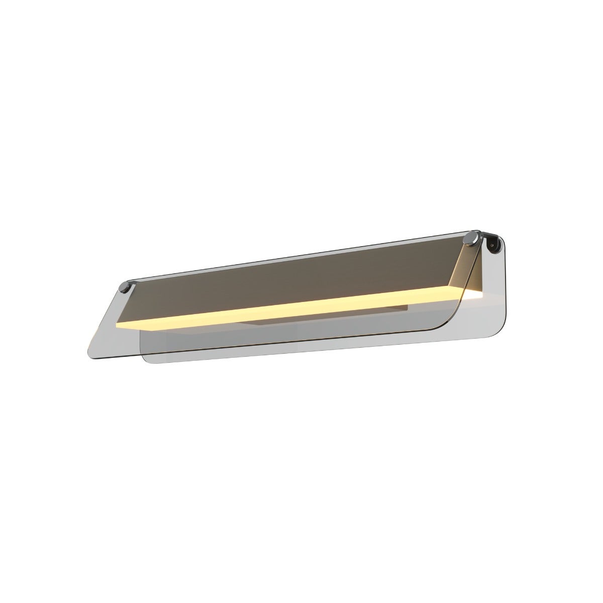 Kinkiet LED listwa w szklanych osłonach FLAT czarny 10W ciepła 1150lm szkło wym:8,2x43x11cm IP20 Maytoni