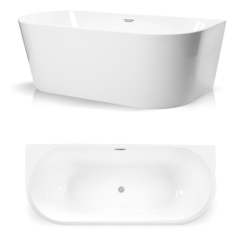 WANNA WOLNOSTOJĄCA 150 x 75 CORSICA AKCESORIA SREBRNE (KOREK I PRZELEW)