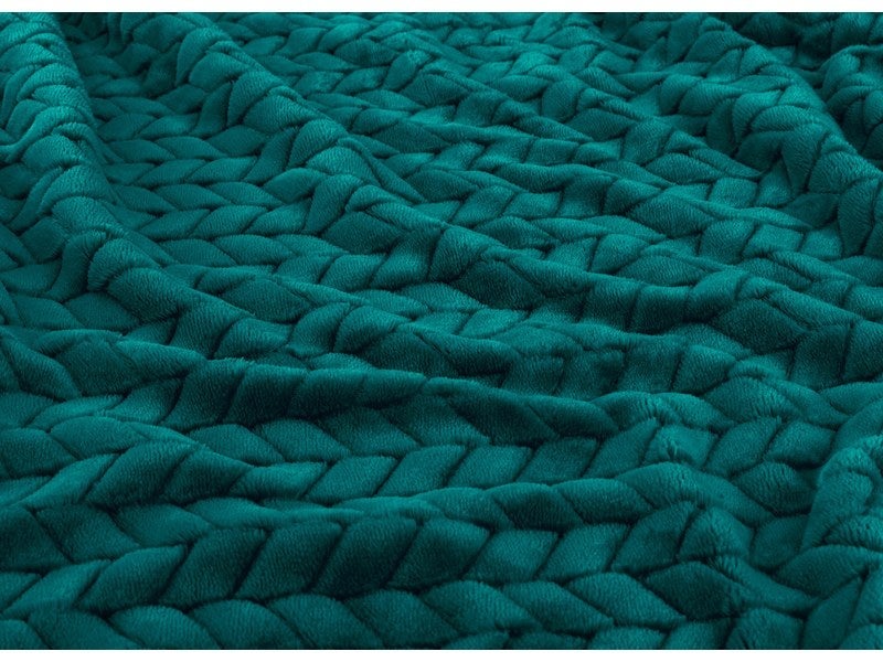 Plaid Chevron-sherpa, verde l.130 x L.170 cm - 2
