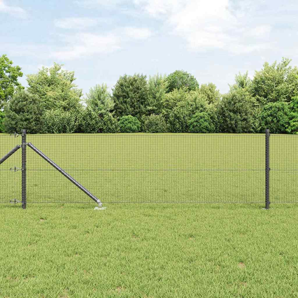 Clôture en acier gris avec poteaux 0,5 x 10 m - COMFORTXL - 3