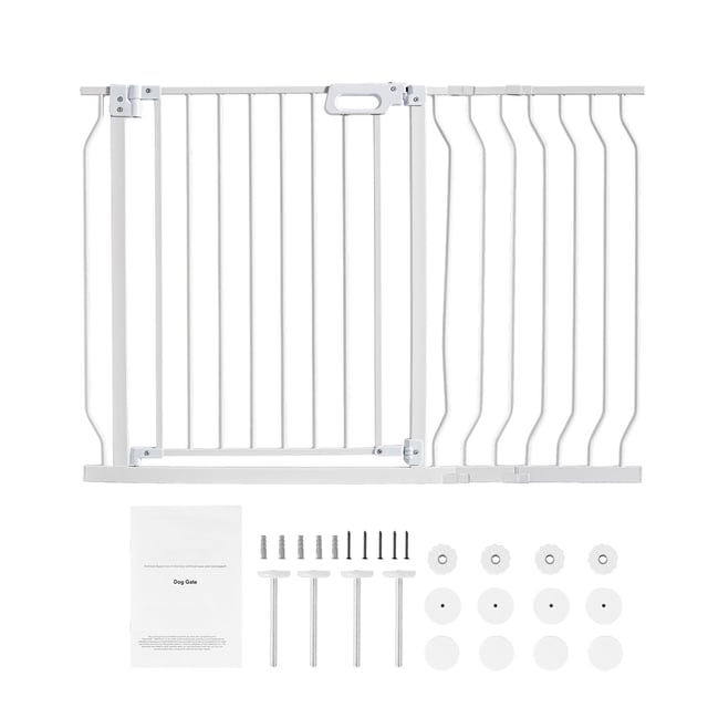 Barreira para bebê extra grande, 75 a 118 cm, Altura 76 cm, Barreira Easy Step com fechamento automático para crianças e pets SucceBuy