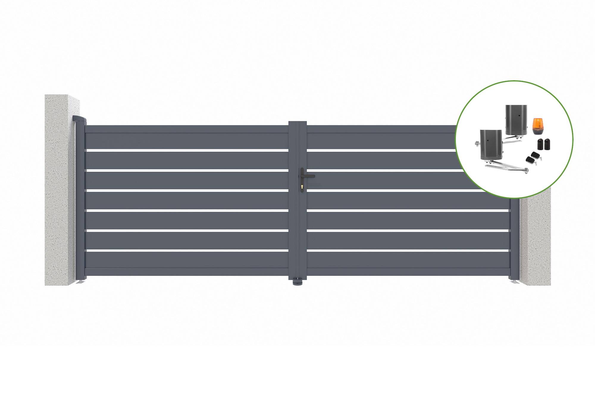 Elektryczna brama skrzydłowa VOGEL 400B140 + napęd BUNKER B500