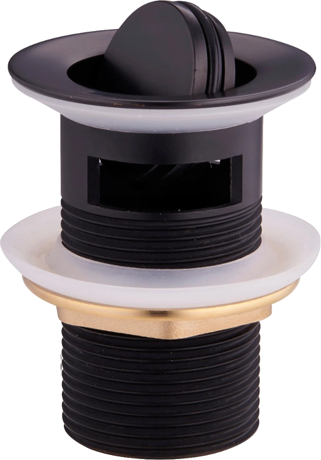 Mexen bouchon rotatif clic-clack avec trop-plein, Noir - 79923-70