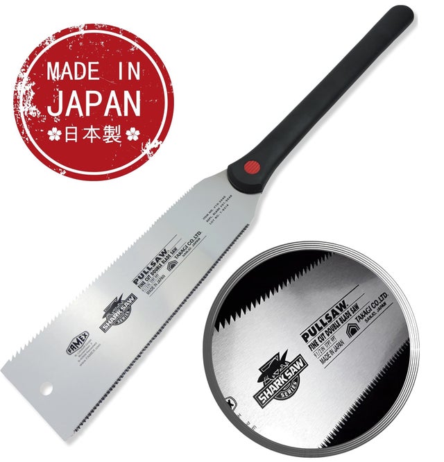 FAMEX Scie japonaise Ryoba 240mm, 17 et 9 TPI, Made in Japan, largeur de coupe 0,9mm, 5510