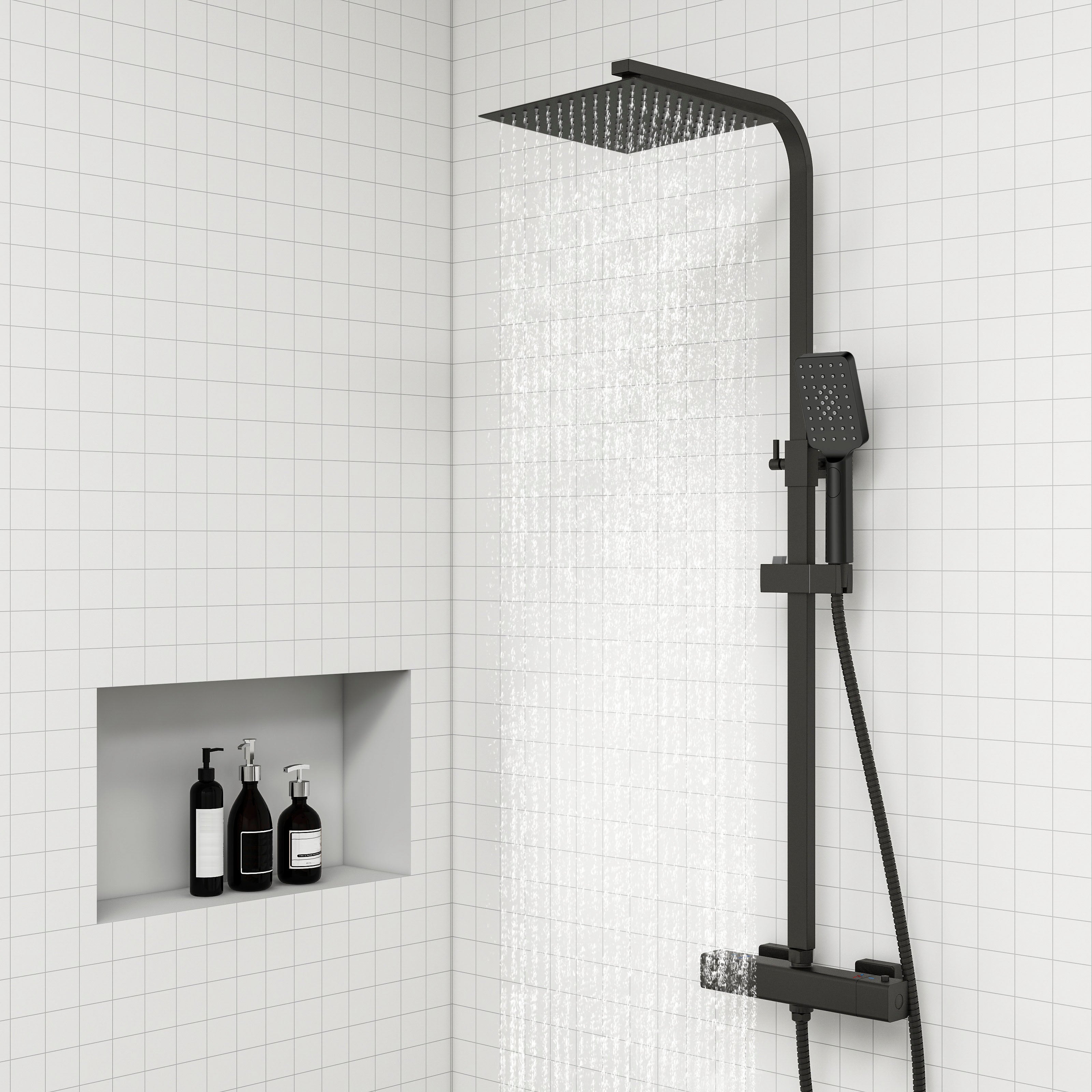 Airuida Ensemble De Robinet De Douche Avec Pomme De Douche