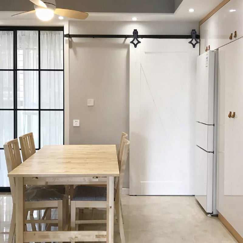 Puerta corredera Diamond 183cm Puerta corredera Carril-guía Puerta de madera Accesorios para puertas - 7