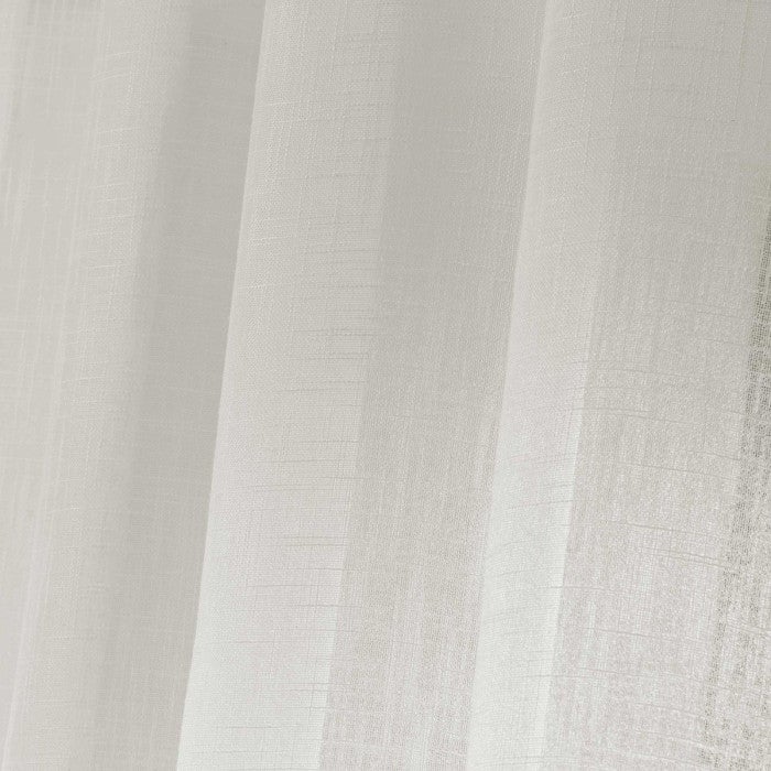 Paire de rideaux voilages - Effet lin - Lin - 60x90 cm - Polyester - 2