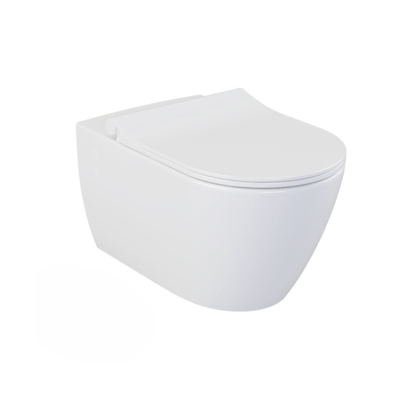 Grohe Pack WC Bâti-support Rapid SL + WC sans bride LIVEA Bello + Abattant softclose + Plaque Chrome (RapidSL-Bello-1) - 2