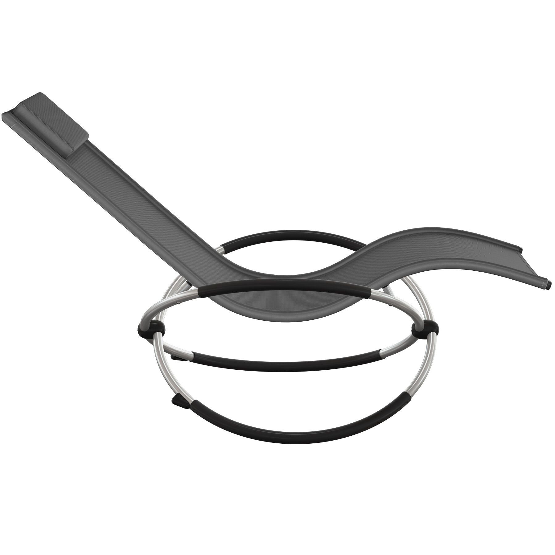 Bain de soleil pliable en acier et textilène avec appuie-tête amovible 150 x 73 x 93 cm TECTAKE - 2