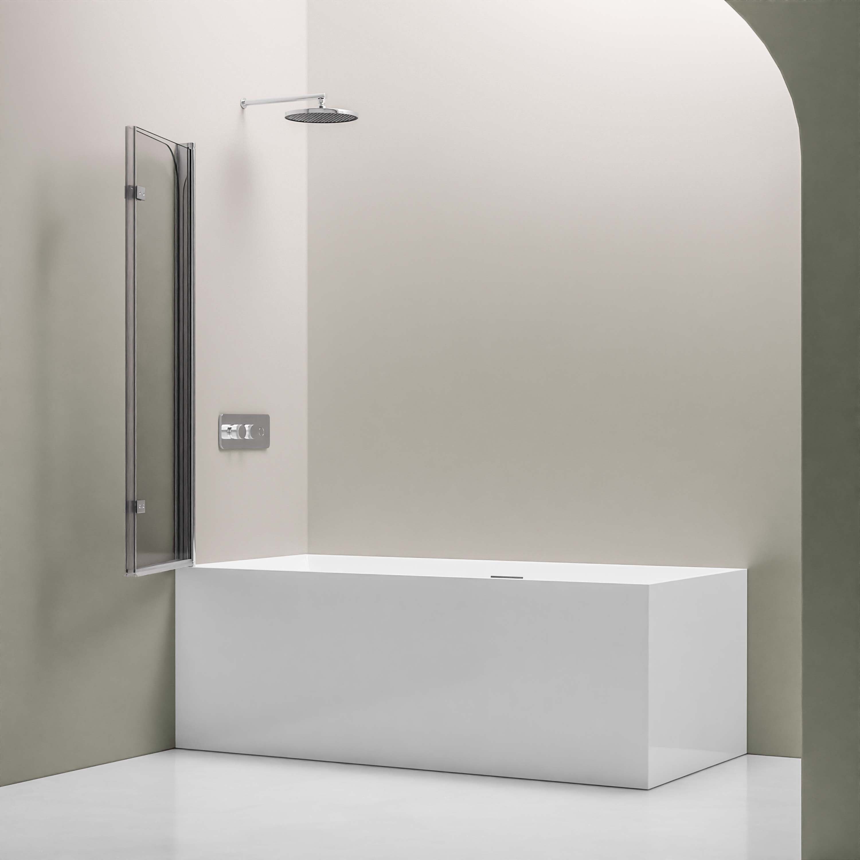 Bernstein Parawan nawannowy szkło ESG 6mm dwuczęściowy składany 120x140 chrom EX209 - 2