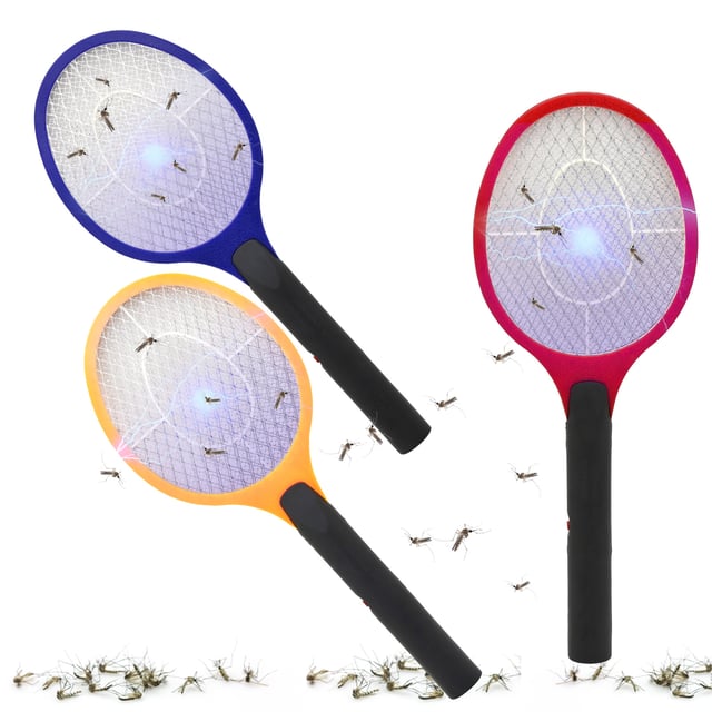 3X Scacciamosche Elettrico Anti Mosquito Killer Racchetta Scacciamosche Trappola Cattura Mosche