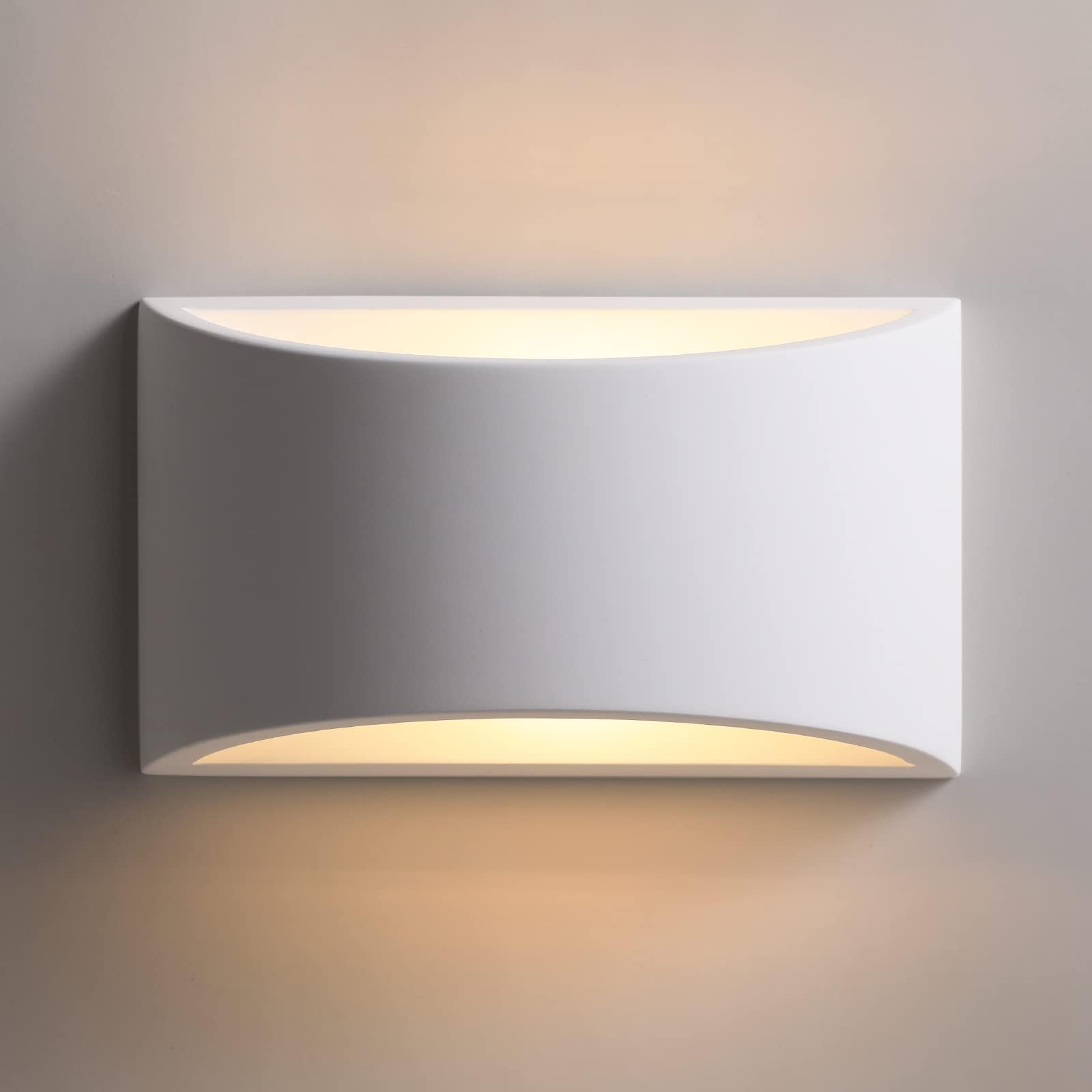 Kinkiety Wewnętrzne, Biała Lampa Ścienna LED 9W Ciepła Biel do Sypialni Salonu (Żarówka G9 LED w Zestawie) [Klasa energetyczna E]