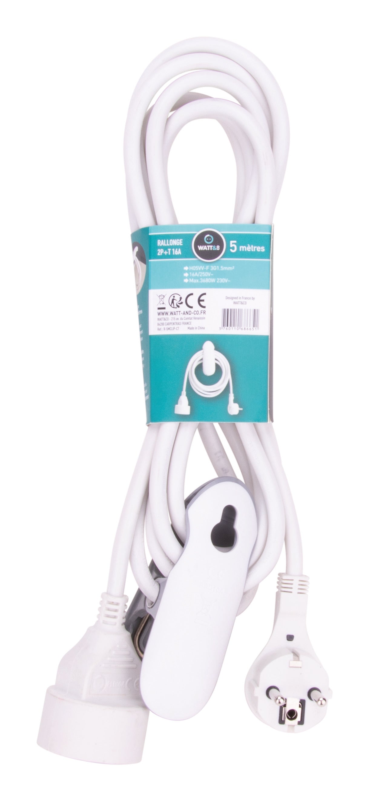 Rallonge WATT AND CO design clip 5m - 6