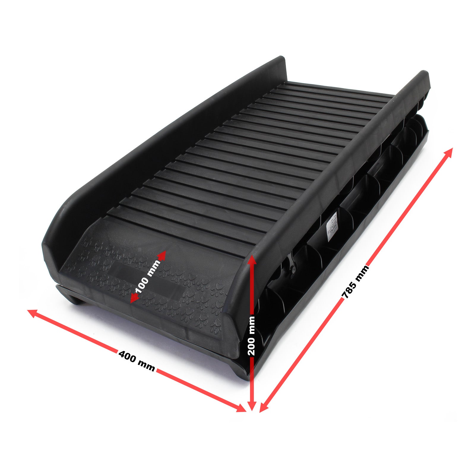 Wiltec Rampe d'accès pour chien et animaux – 1560 x 400 x 100 mm – capacité 90 kg – Une fois pliable – en Plastique robuste – Avec surface antidéra... - 2