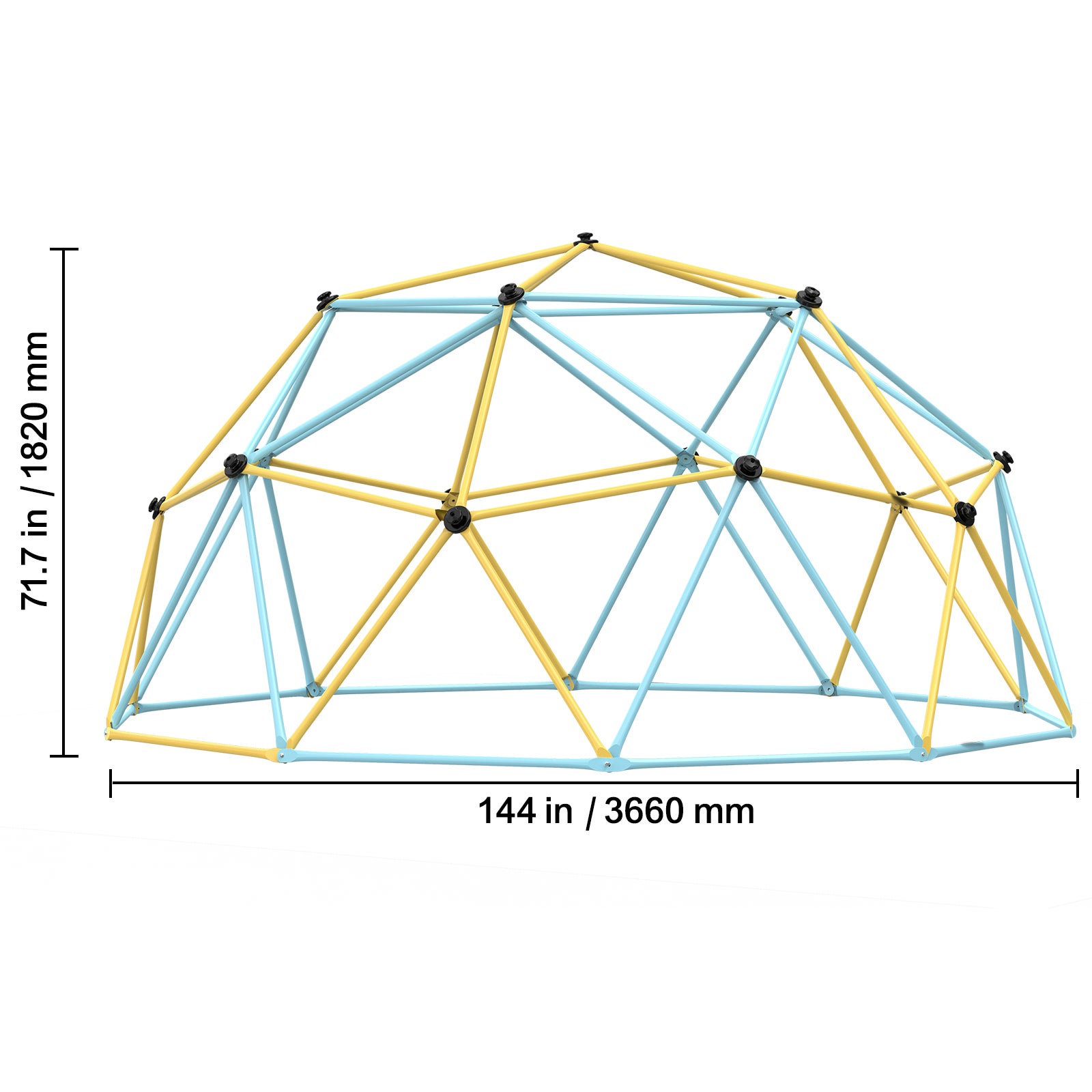 Dôme d'escalade SucceBuy 3,7 m,centre de jeu géométrique supportant 340 kg pour enfants de 3 à 10 ans,assemblage facile,équipement extérieur jardin - 2