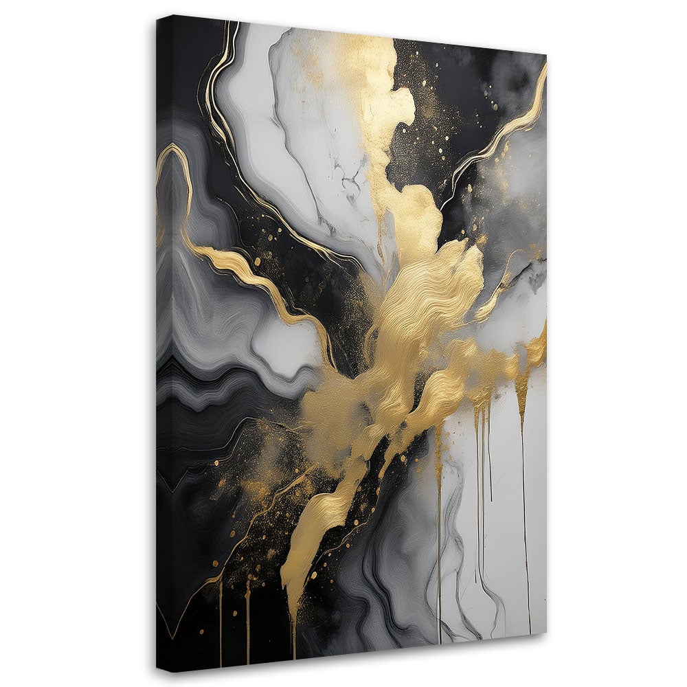 Obraz na płótnie, Abstrakcja Marmur Glamour Złoty 40x60