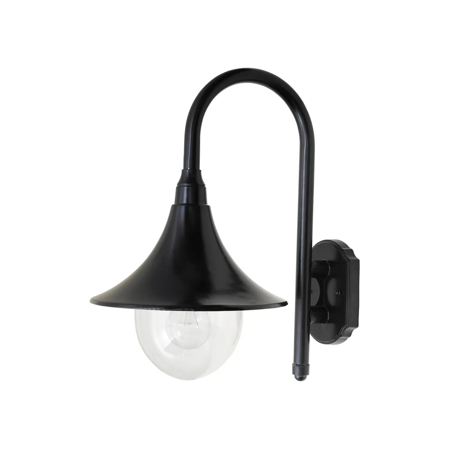 Kinkiet zewnętrzny Konstanz czarno-przezroczysty 1xE27x100W wym:44,2x24,5x35,5cm IP44 Rabalux