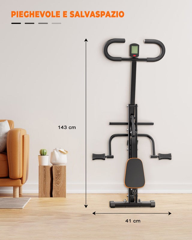 Máquina de agachamento, auxílio de agachamento RATTANTREE para quadris e pernas, fácil instalação, dobrável, com alças ergonômicas, com display LCD - 7