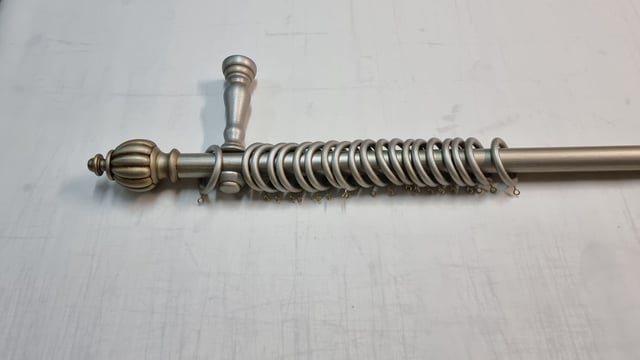 Tringle à rideaux en bois de haute qualité, diamètre 35 mm argenté or terminal couleur ancienne longueur 300 CM