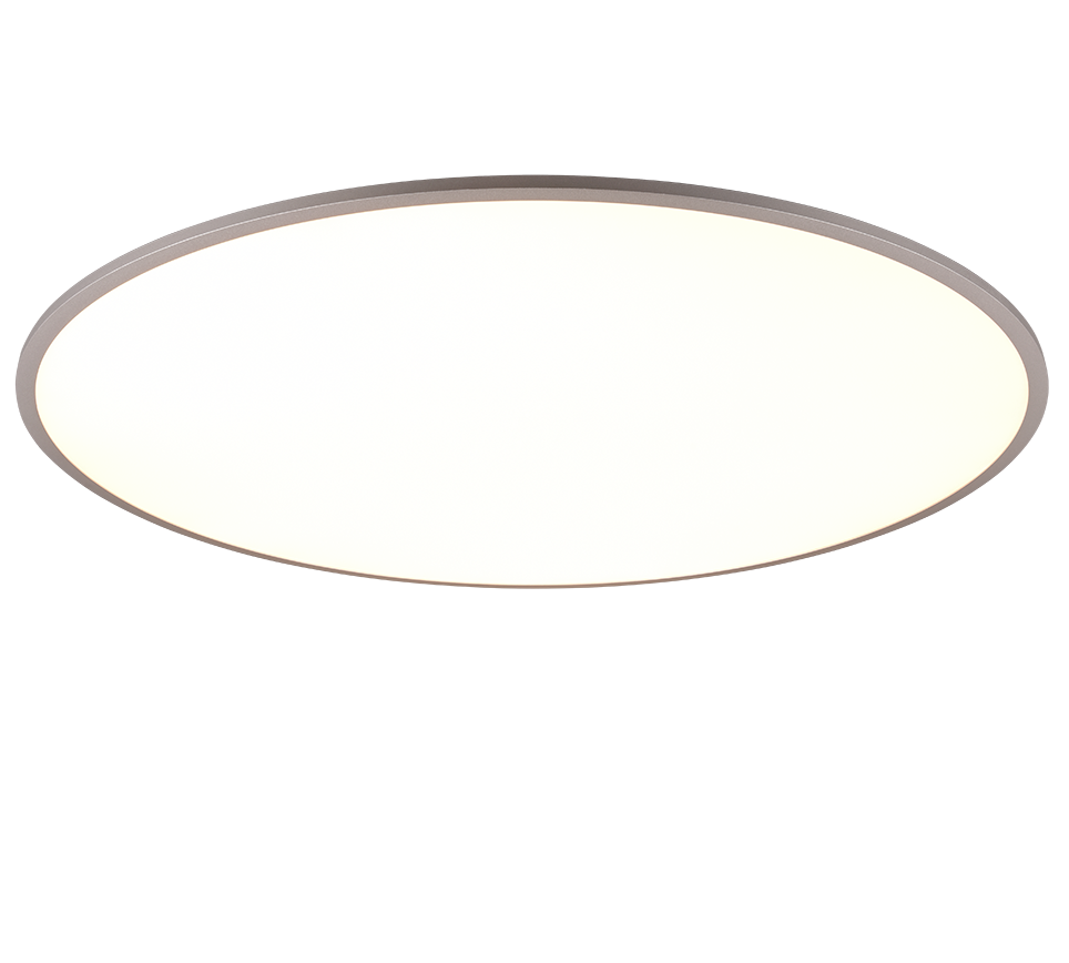 Plafon LED z pilotem YUMA srebrno-biały 53W Odcienie bieli 6700lm metal wym:5x100x100cm IP20 Trio