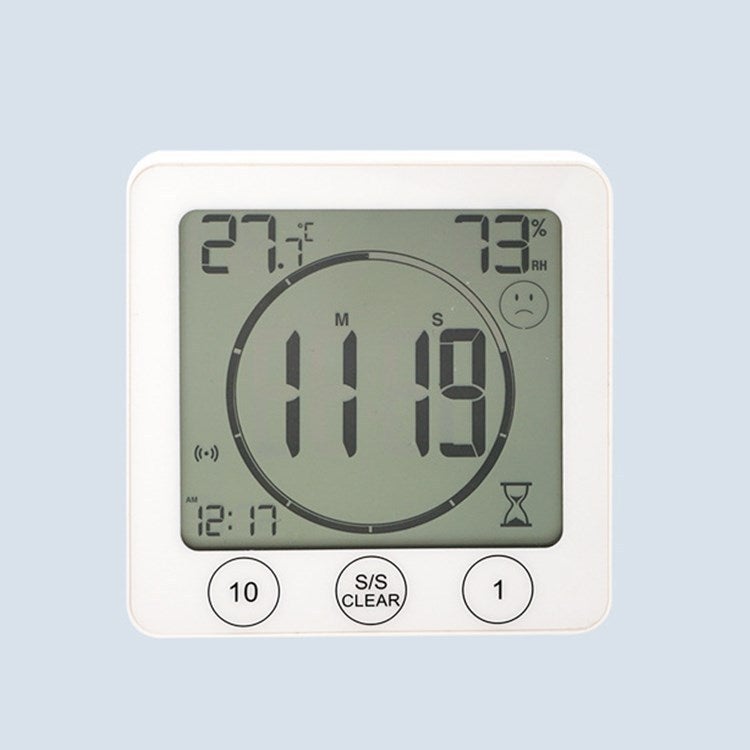 Orologio Da Bagno Digitale Con Timer Doccia - Termometro, Igrometro, Impermeabile IP65, Bianco - Foto 6