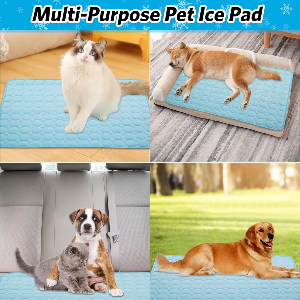 Tapis rafraîchissant pour chien (50 x 60 cm) - Tapis rafraîchissant pour animaux de compagnie - Couverture auto-rafraîchissante pour chiens et chats - - 5