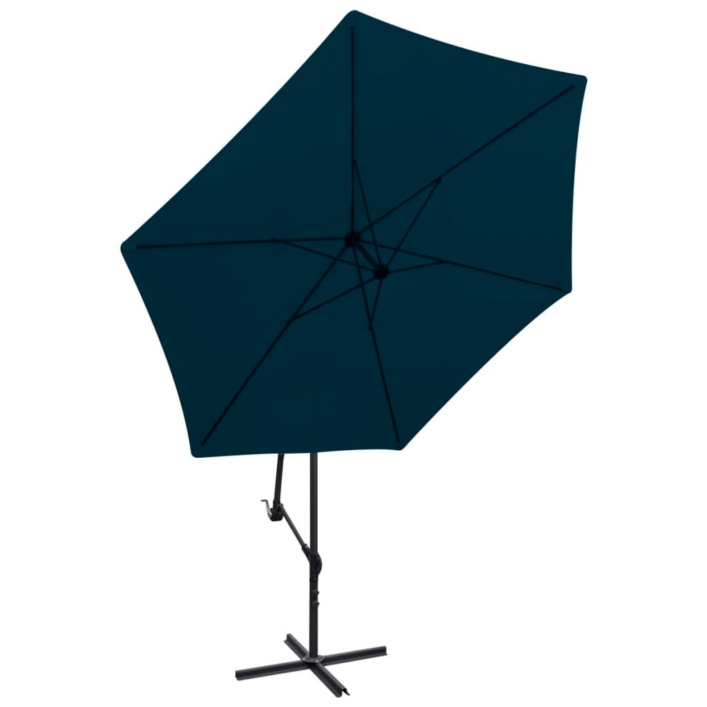 Parasol en porte-à-faux 3 m Bleu - 3