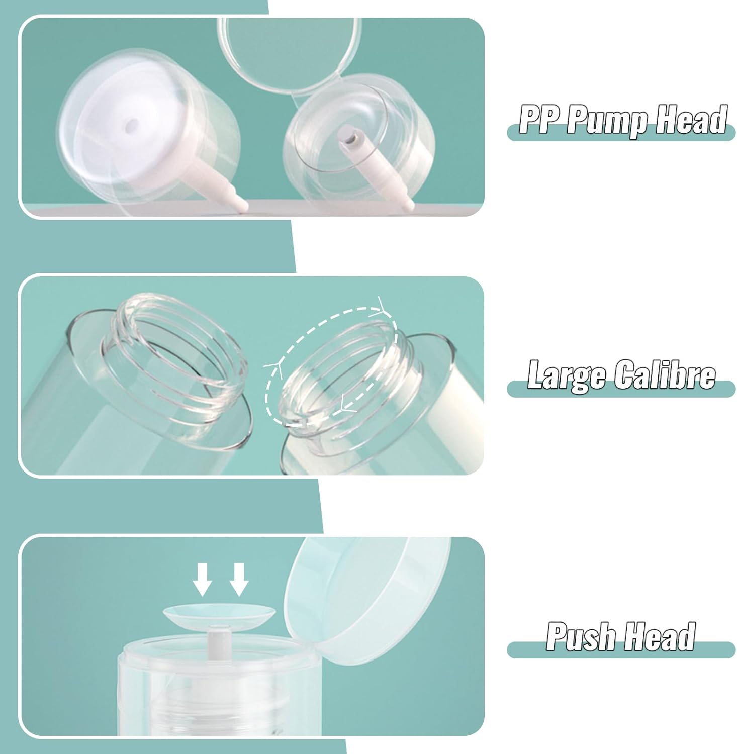 2 Pièces 100ml Flacon Pompe Vide Pompe Distributeur Eau Change Bebe Transparent Pompe a Vide pour Démaquillant et Dissolvant Nettoyant - 2