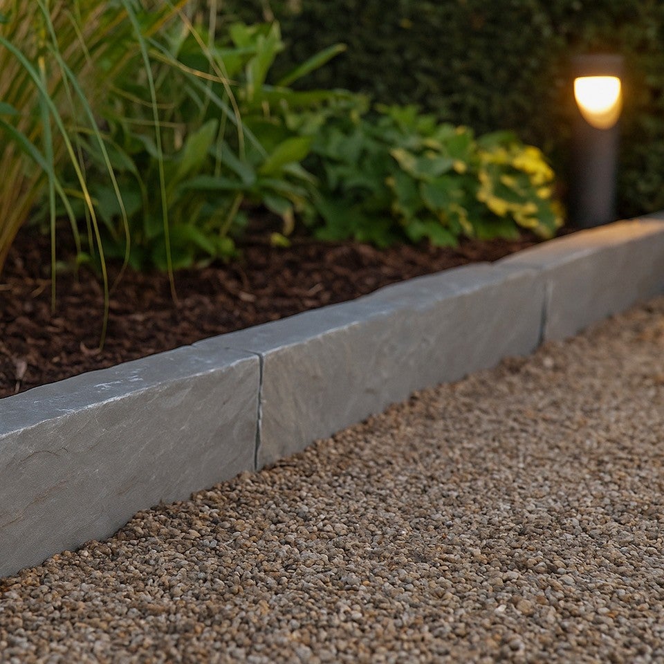 Bordure de jardin pierre Grès Kandla Gris - 100 x 20 x ép. 6/8 cm - pièce - C-NEGOCE - 2