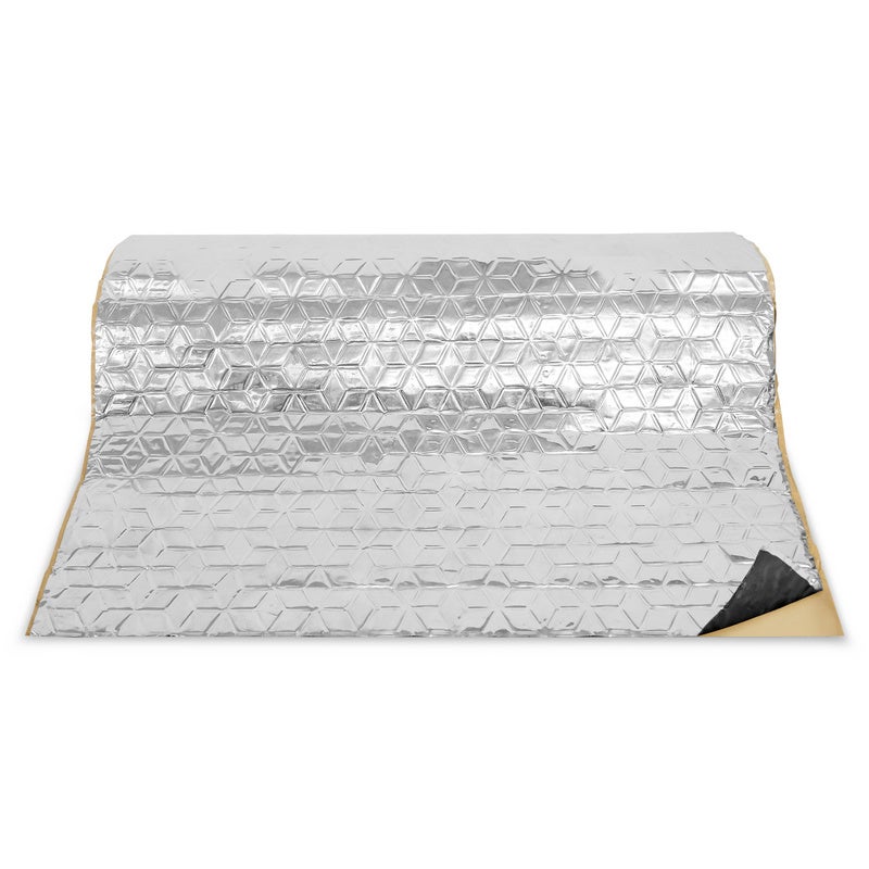 Tapis D'insonorisation Auto ABSOPRO 7 Mm - 1,5 M², Fibre De Verre Argenté, Auto-adhésif, Pour Capot, Porte, Plancher