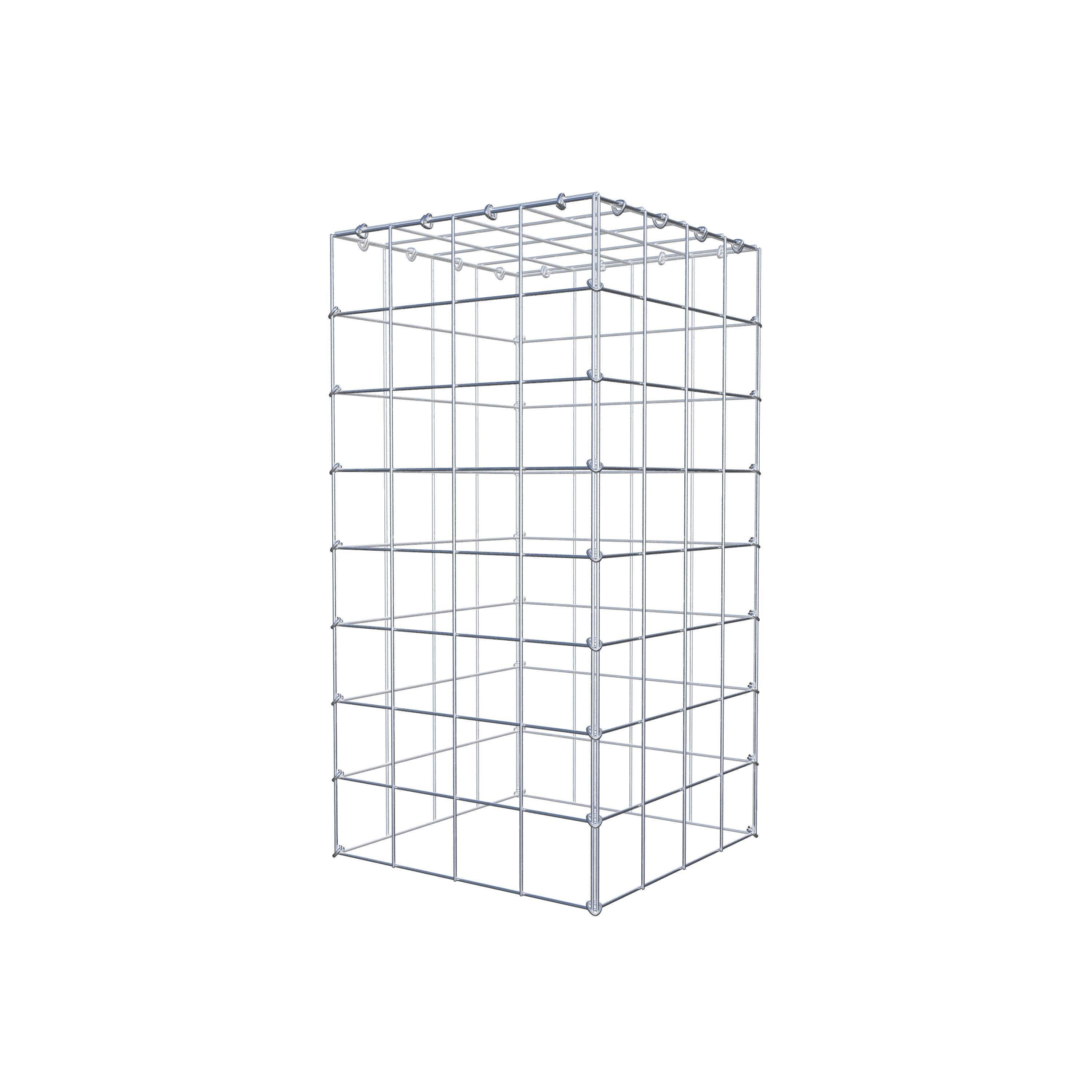 Gavión para apilar en acero galvanizado 80x40x40cm (LxAxP), malla 10 x 10cm, Anillo en C, sin rejilla inferior - 2